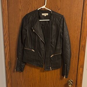 Urbanology Black Quilted Leather Jacket